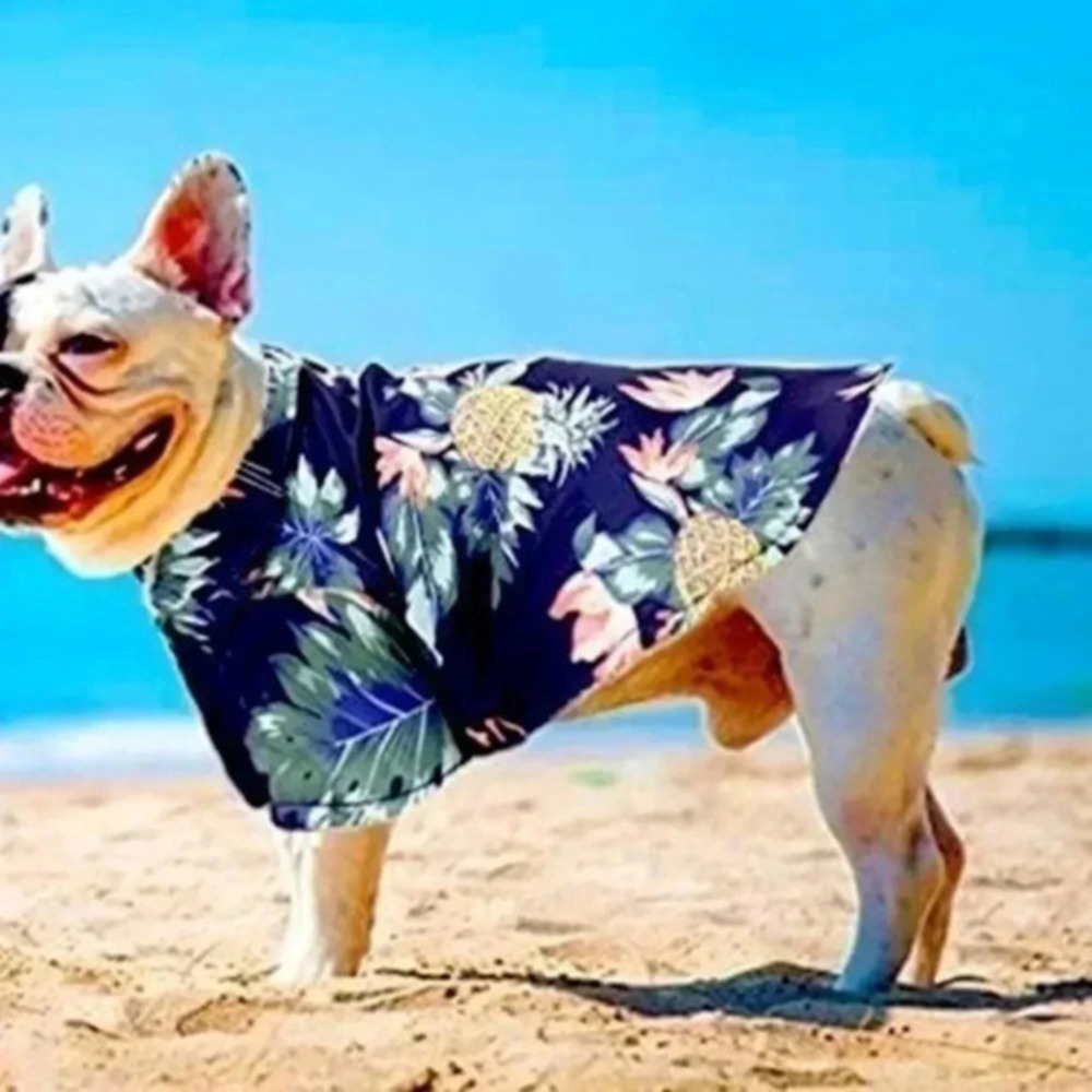 Hawaian floral shirt for dog/cat clothing NWOT Med